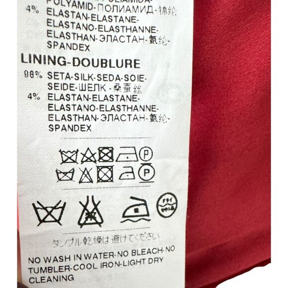 DOLCE & GABBANA Vintage Red Silk Satin lace slip dress size 38 US 4 midi Y2K - Picture 9 of 11